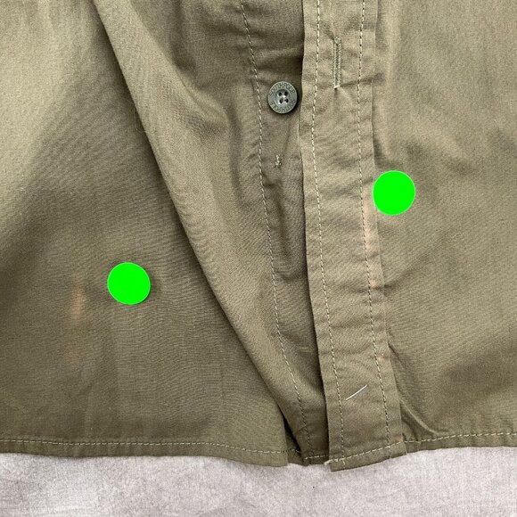 Southpole Shirt Men 6XB Green Camp Casual Zip Streetwear Short Sleeve Flaws - Picture 3 of 12